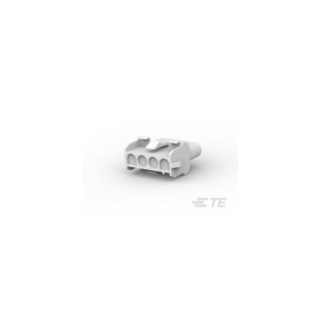 Te Connectivity Rectangular Power Connector, 4 Contact(S), Male, Crimp Terminal, Receptacle 350780-1